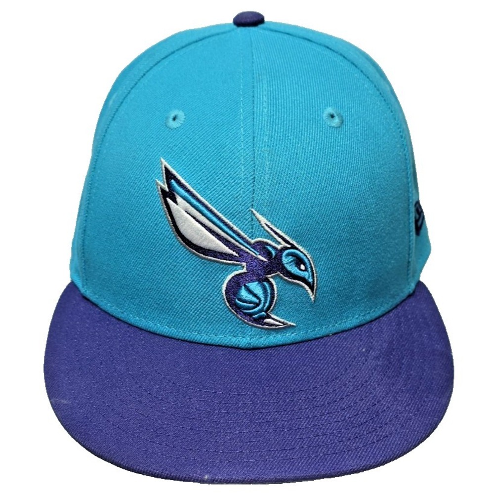 New Era 9FIFTY 950 NBA Charlotte Hornets 2 Tone Teal Purple Snapback Hat EUC